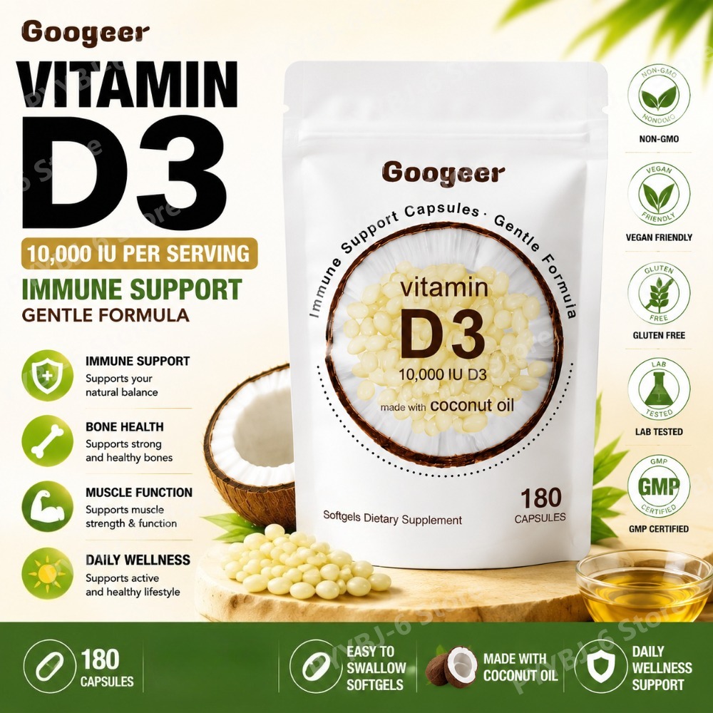 Health Wellness Vitamins - Vitamin D3 Softgels 10,000 IU with