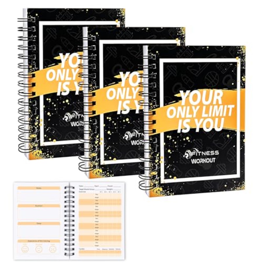 Fitness Journal Planner - 3 PCS Fitness Tracker Journal Portable