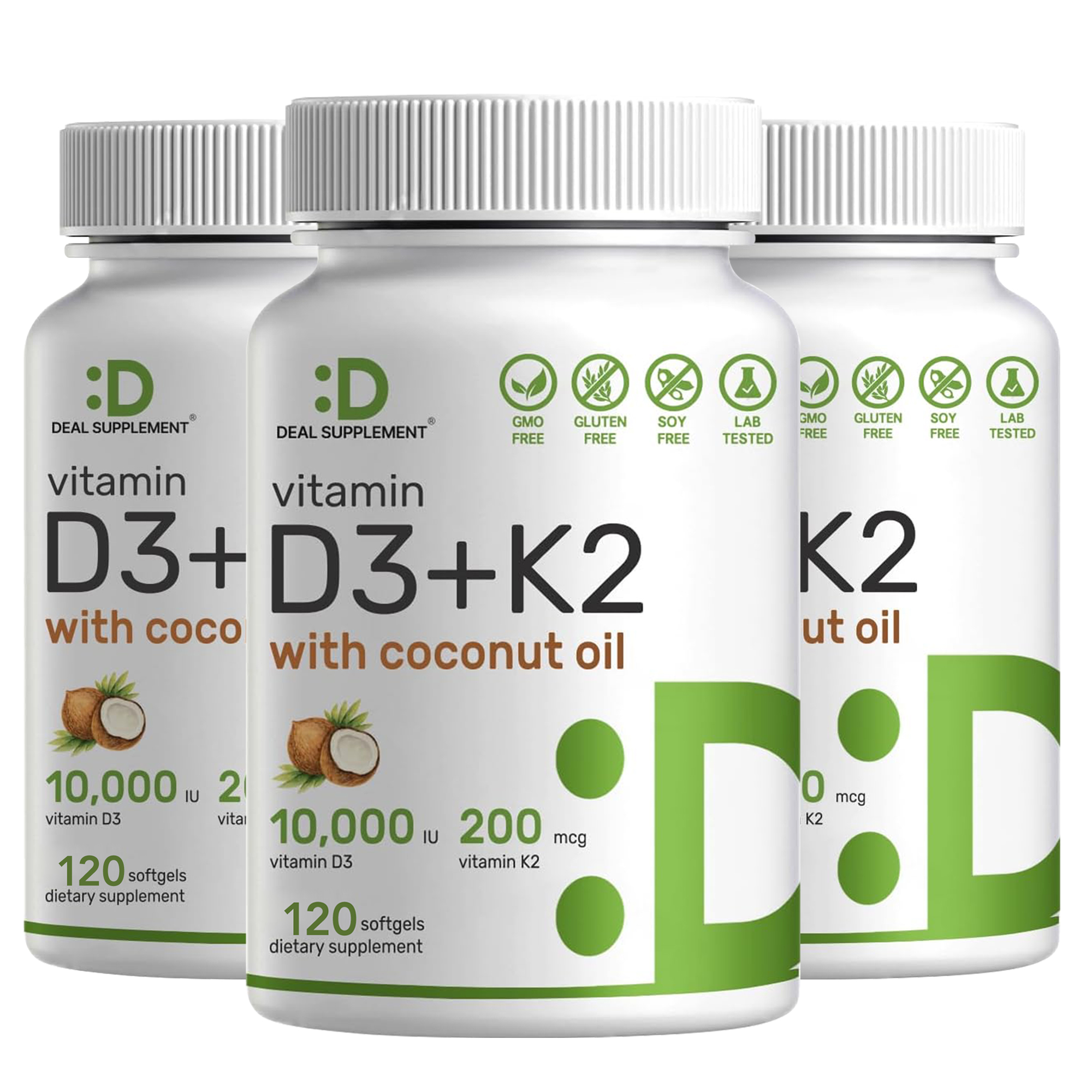 Vitamin D3 10,000 IU + K2 MK7  - Health Wellness Vitamins recensione e prezzo