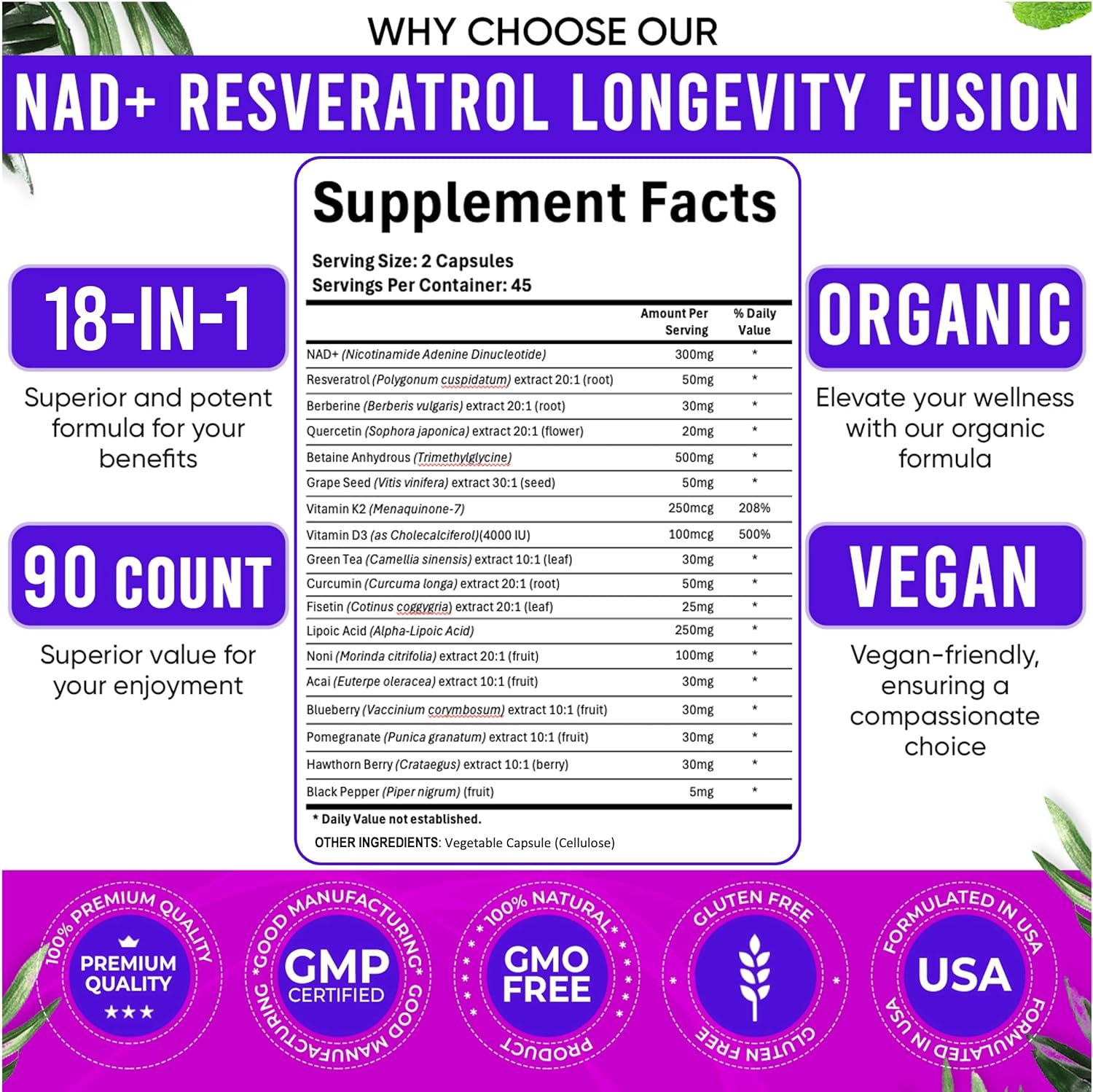 90pcs NAD Supplement - Longevi - Longevity Health & Wellness Hotel recensione e prezzo