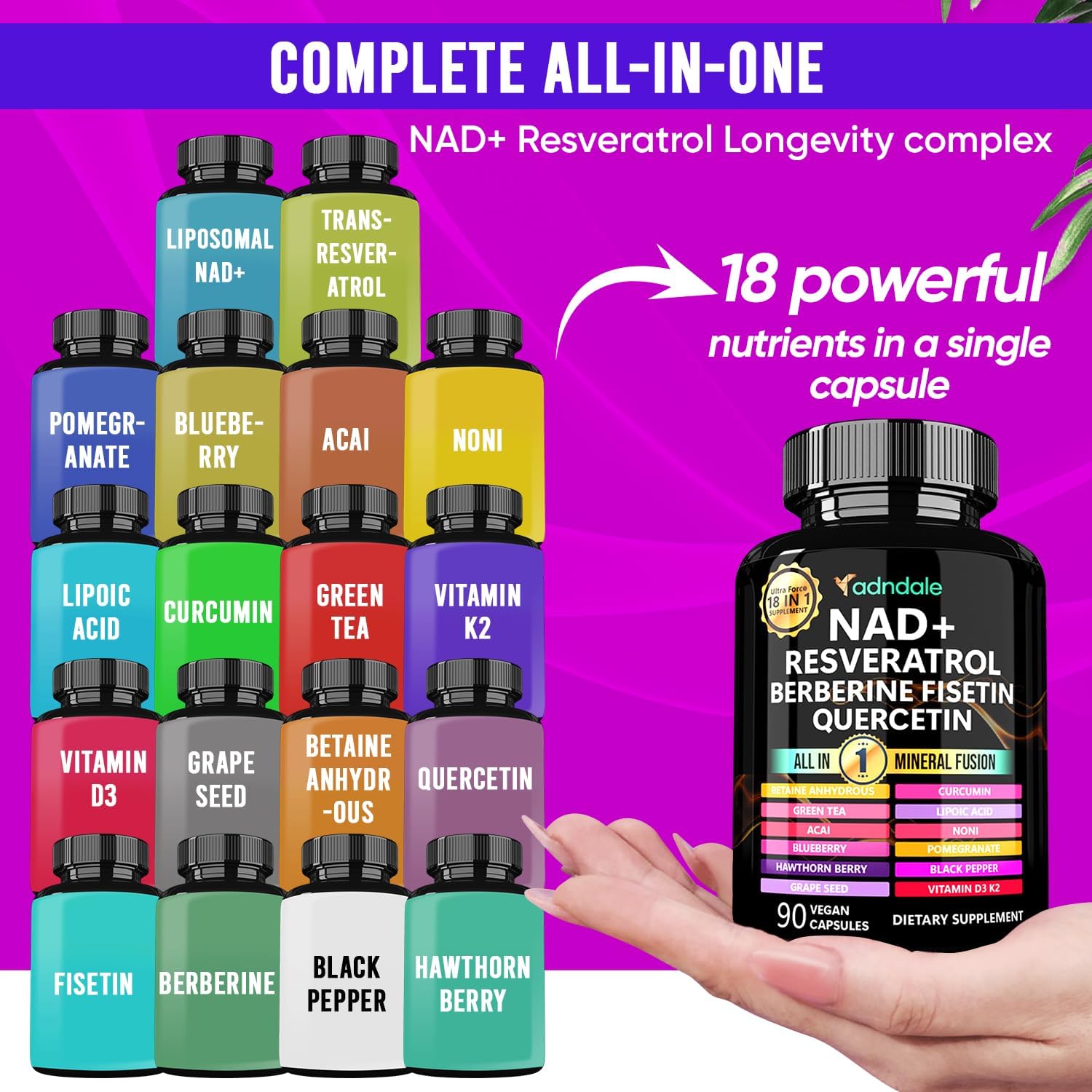 90pcs NAD Supplement - Longevi - Longevity Health & Wellness Hotel recensione e prezzo