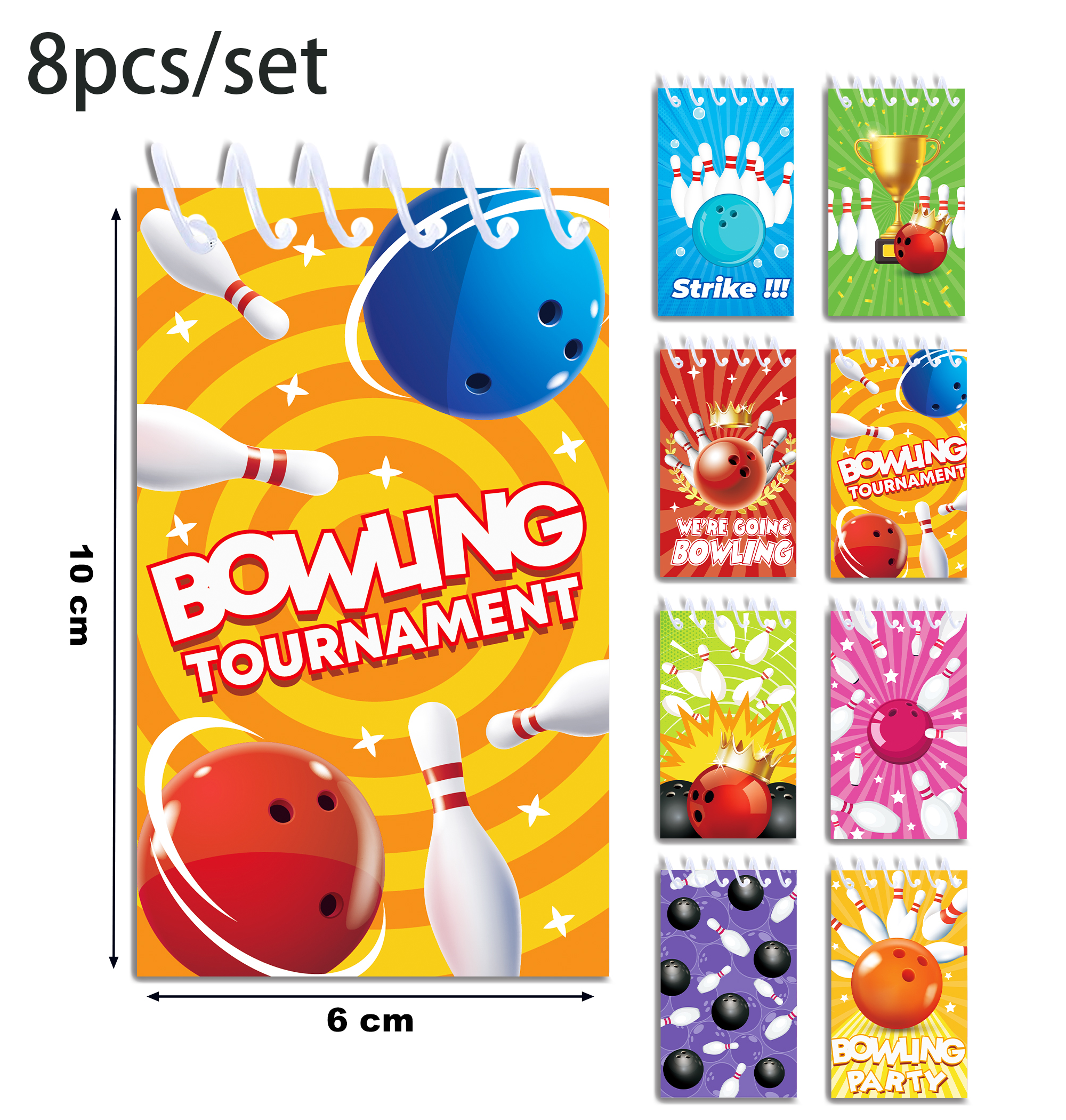 8pcs Bowling Sports Theme Mini - Fitness Journal Planner recensione e prezzo