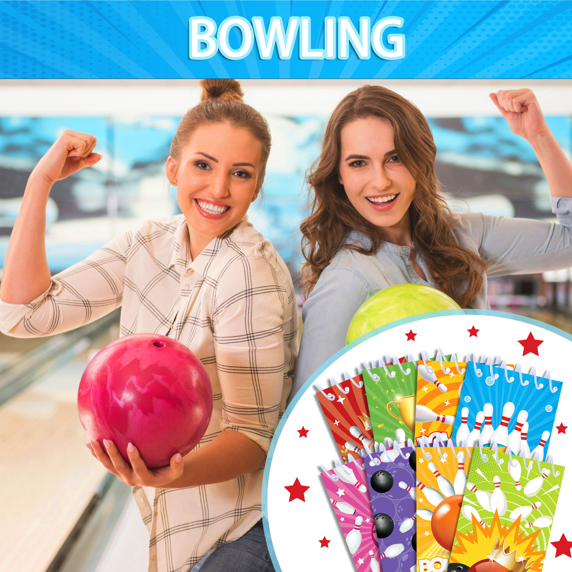 8pcs Bowling Sports Theme Mini - Fitness Journal Planner recensione e prezzo