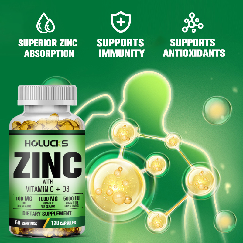 HOLUCKS Premium Zinc Vitamin C - Health Wellness Vitamins recensione e prezzo