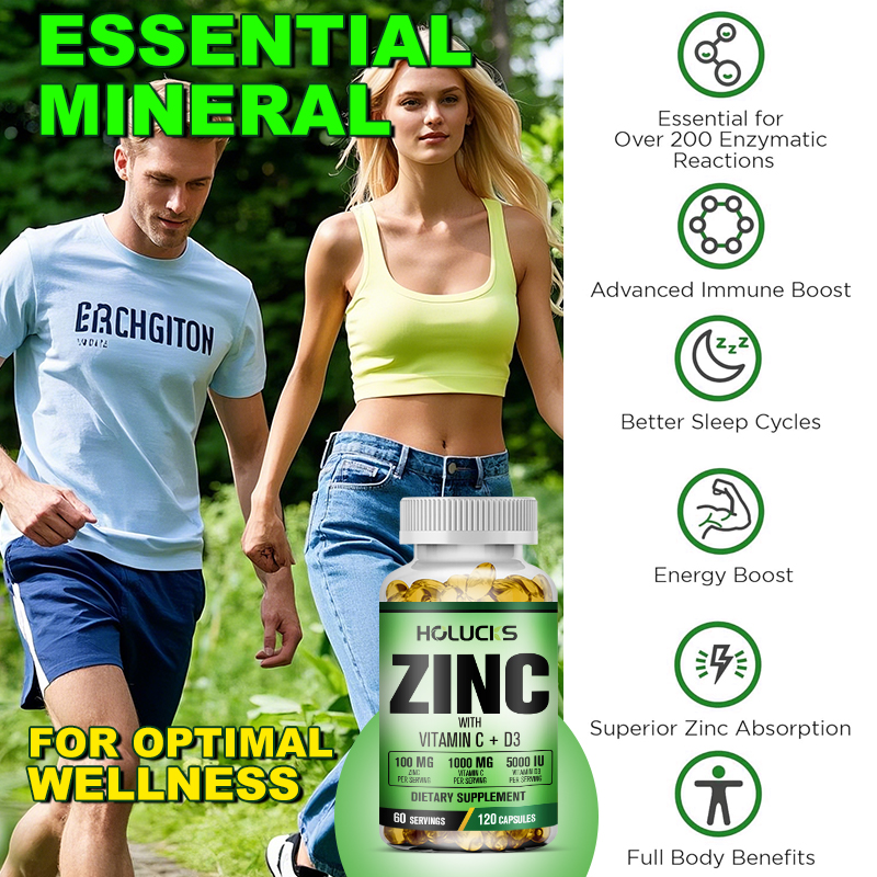 HOLUCKS Premium Zinc Vitamin C - Health Wellness Vitamins recensione e prezzo