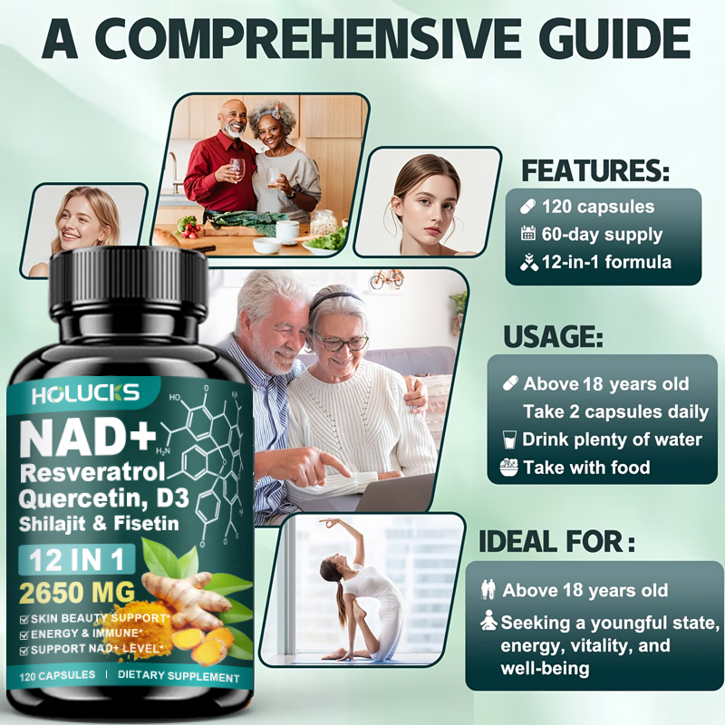 HOLUCKS 12-in-1 NAD+ Supplemen - Health Wellness Energy recensione e prezzo