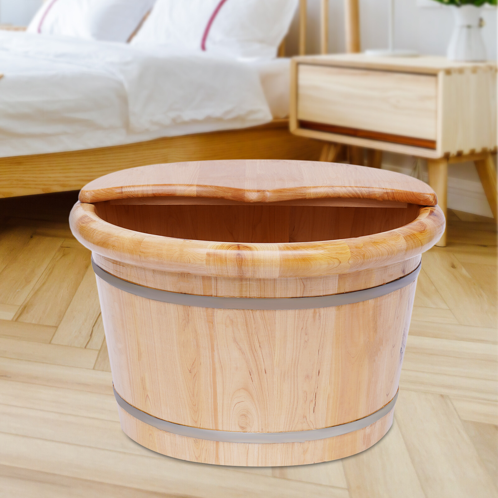 Cedar Wood Foot Bath Tub Leak- - Reflexology Foot Roller recensione e prezzo