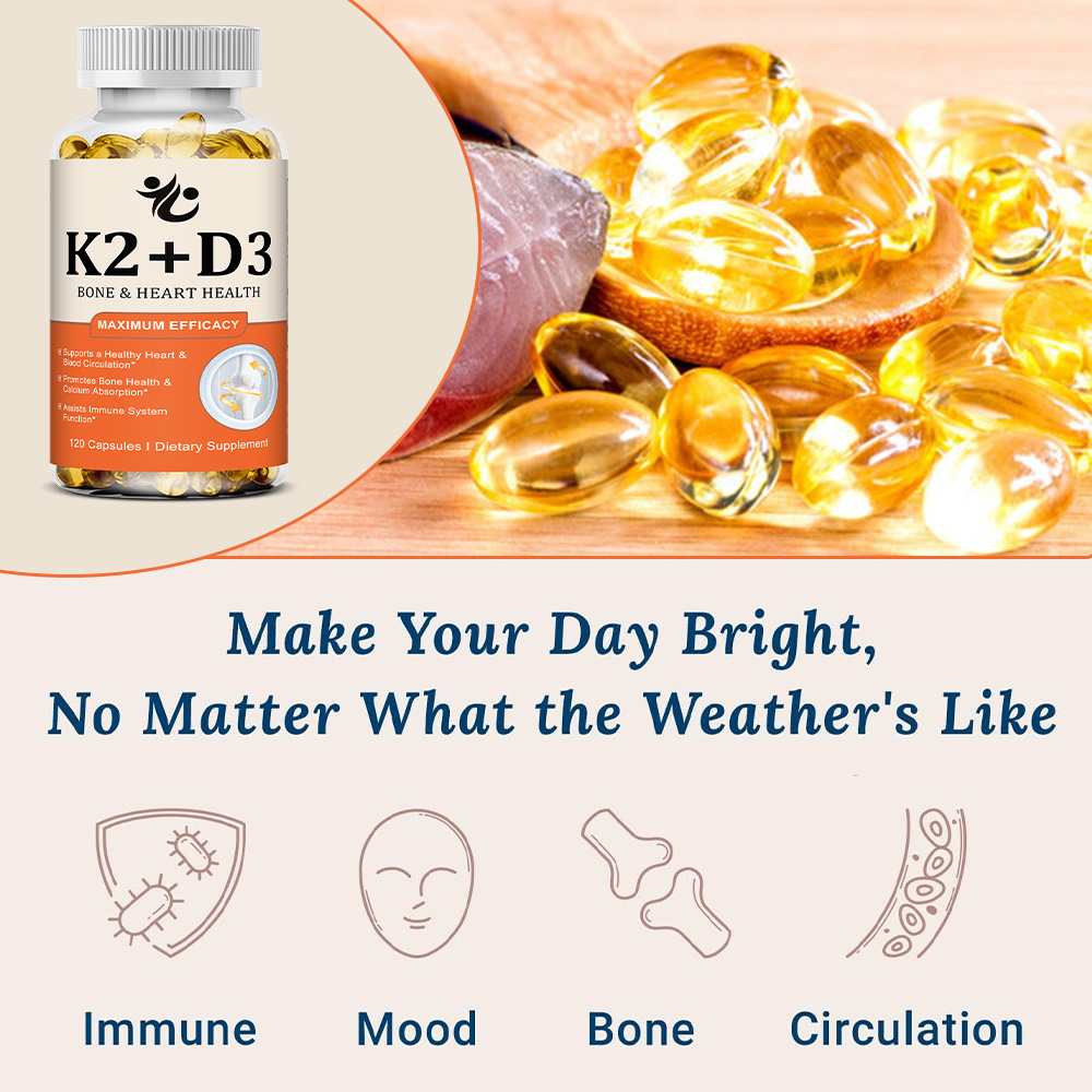 Vitamin D3 + K2 Capsules, Supp - Health Wellness Vitamins recensione e prezzo