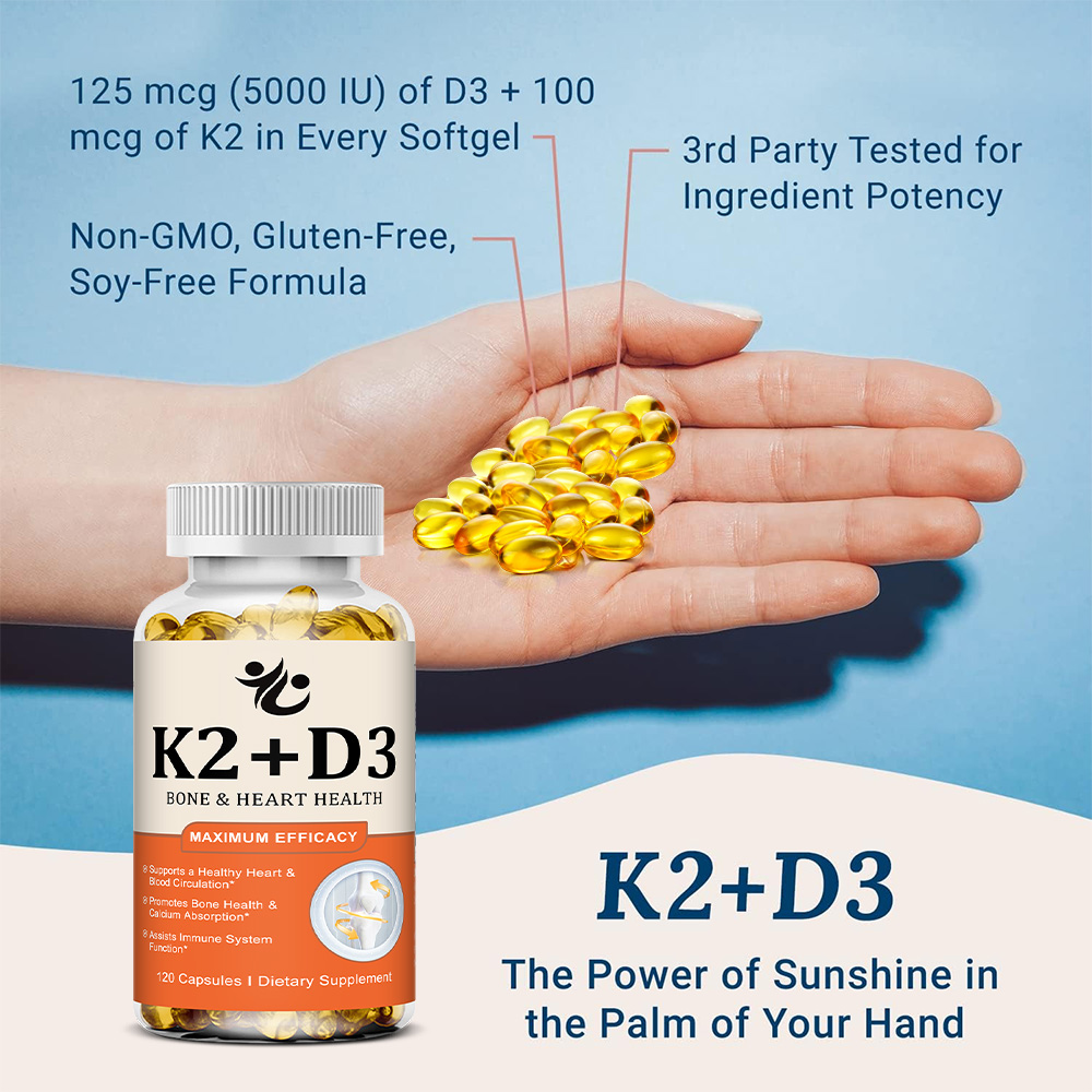 Vitamin D3 + K2 Capsules, Supp - Health Wellness Vitamins recensione e prezzo
