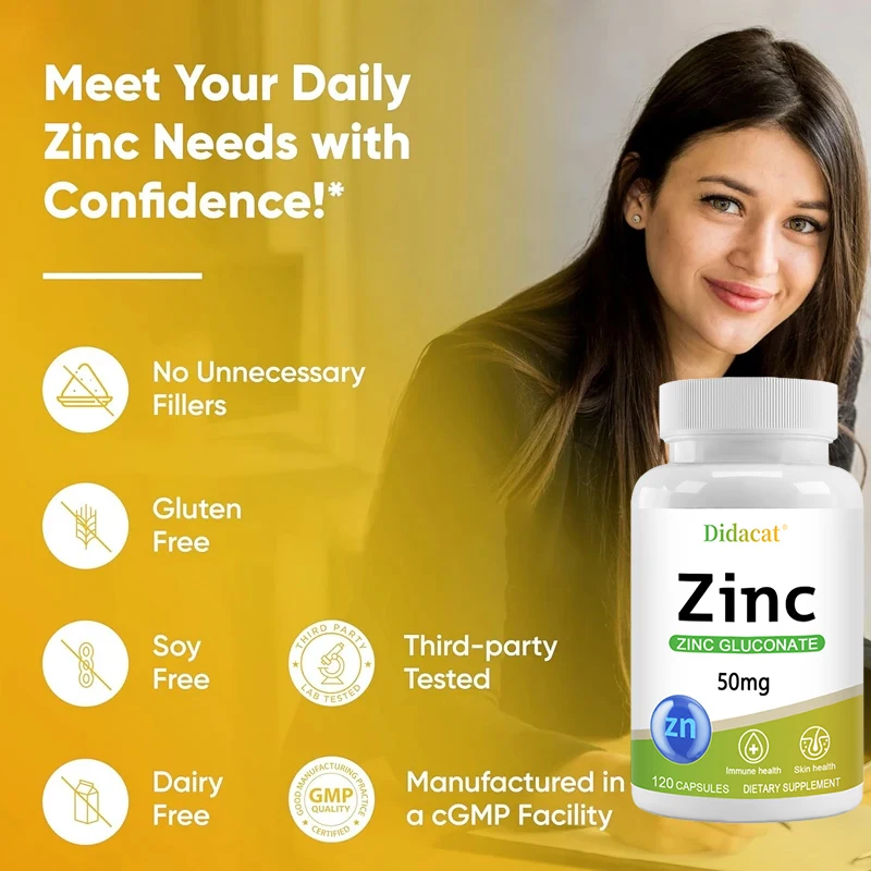 Zinc 50 Mg - with Zinc Glucona - Health Wellness Day recensione e prezzo